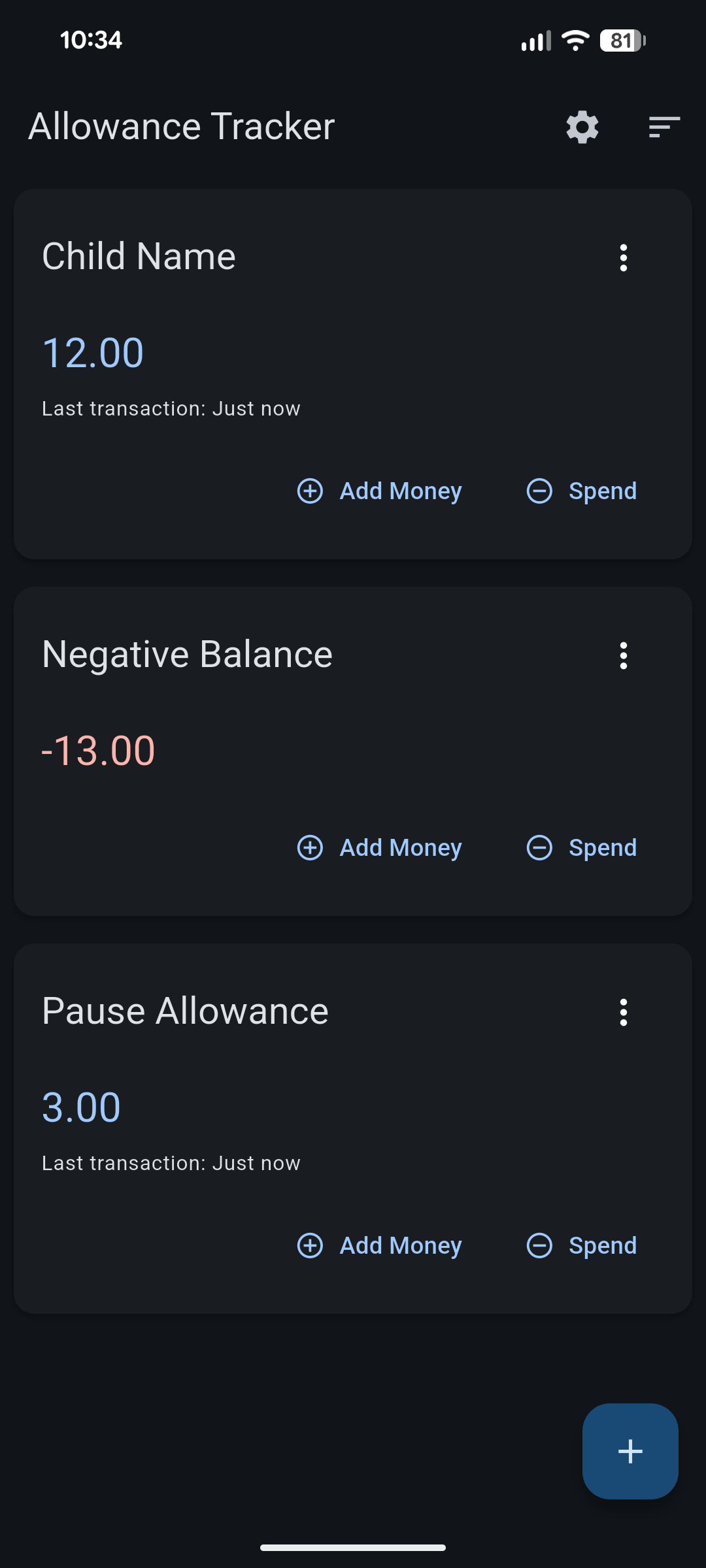 Allowance Tracker app — keep control of your kids pocket money